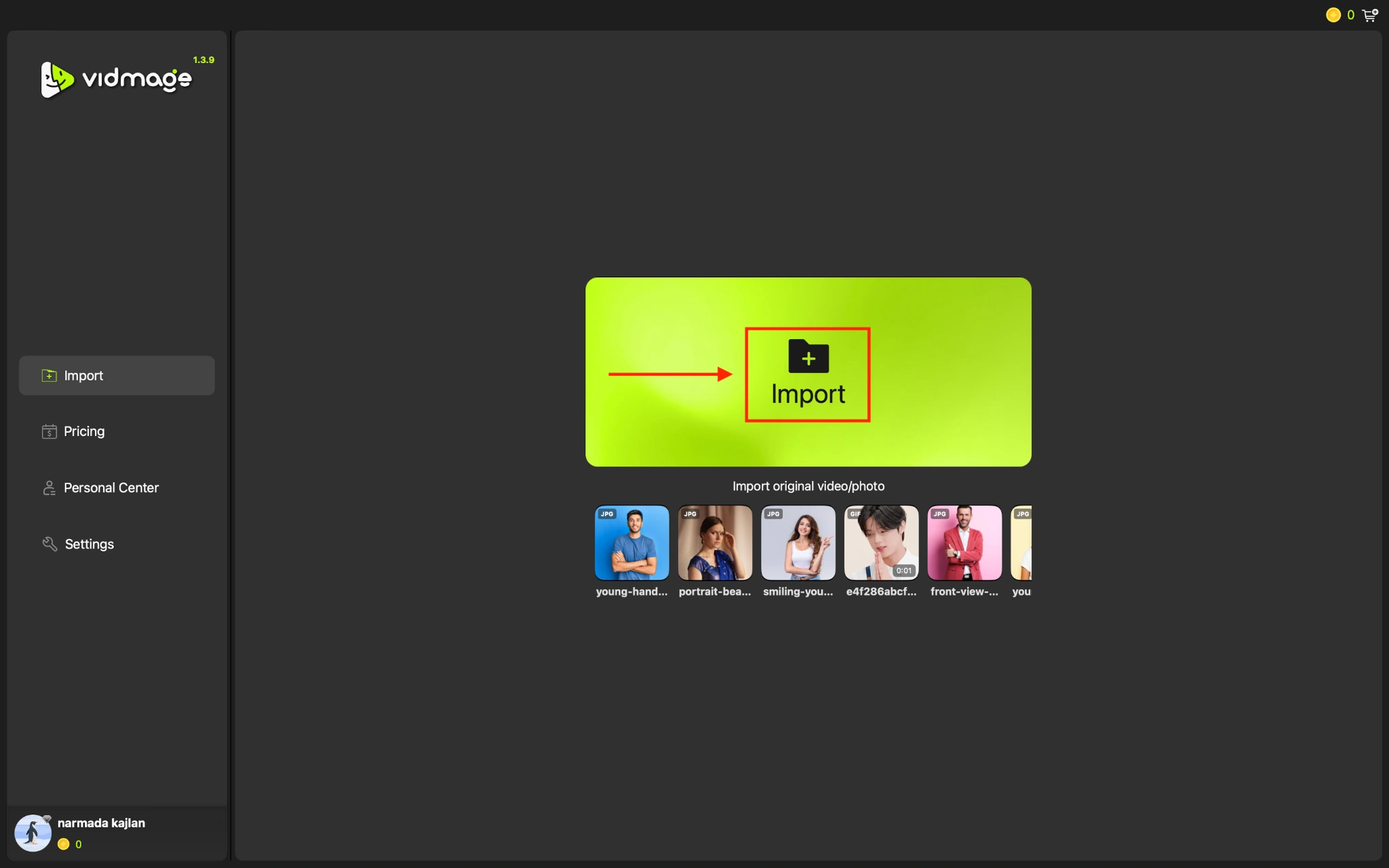 VidMage Mac import video