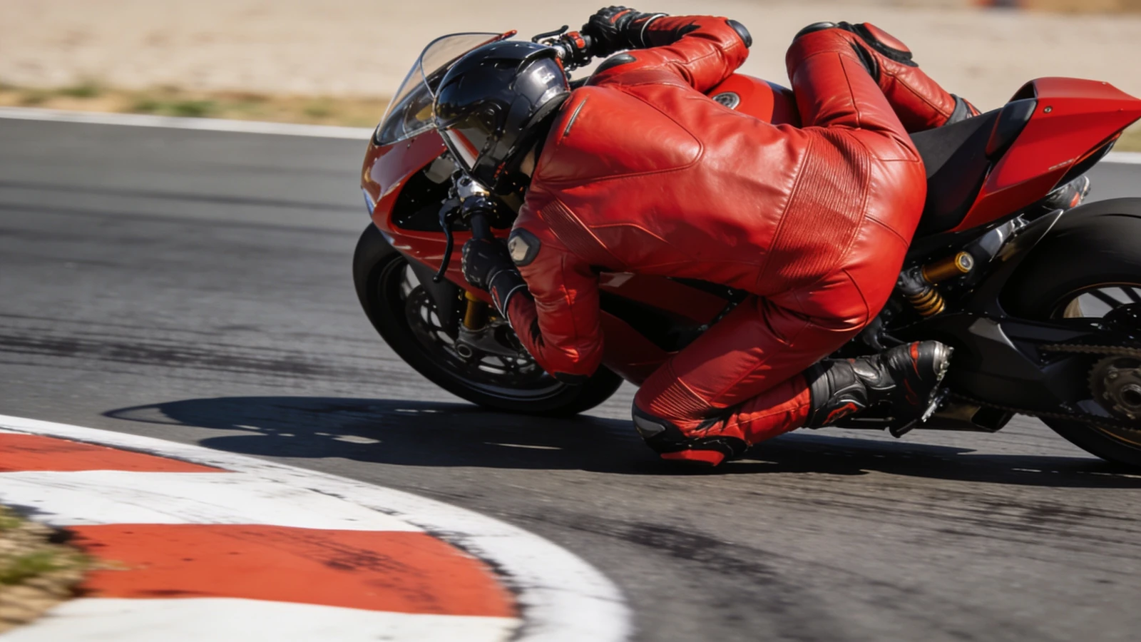 MiniMax H3 cinematic motorcycle lean on racetrack