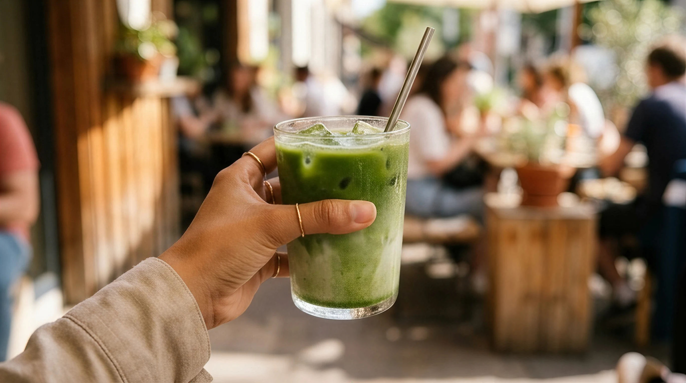 Matcha drink UGC product still