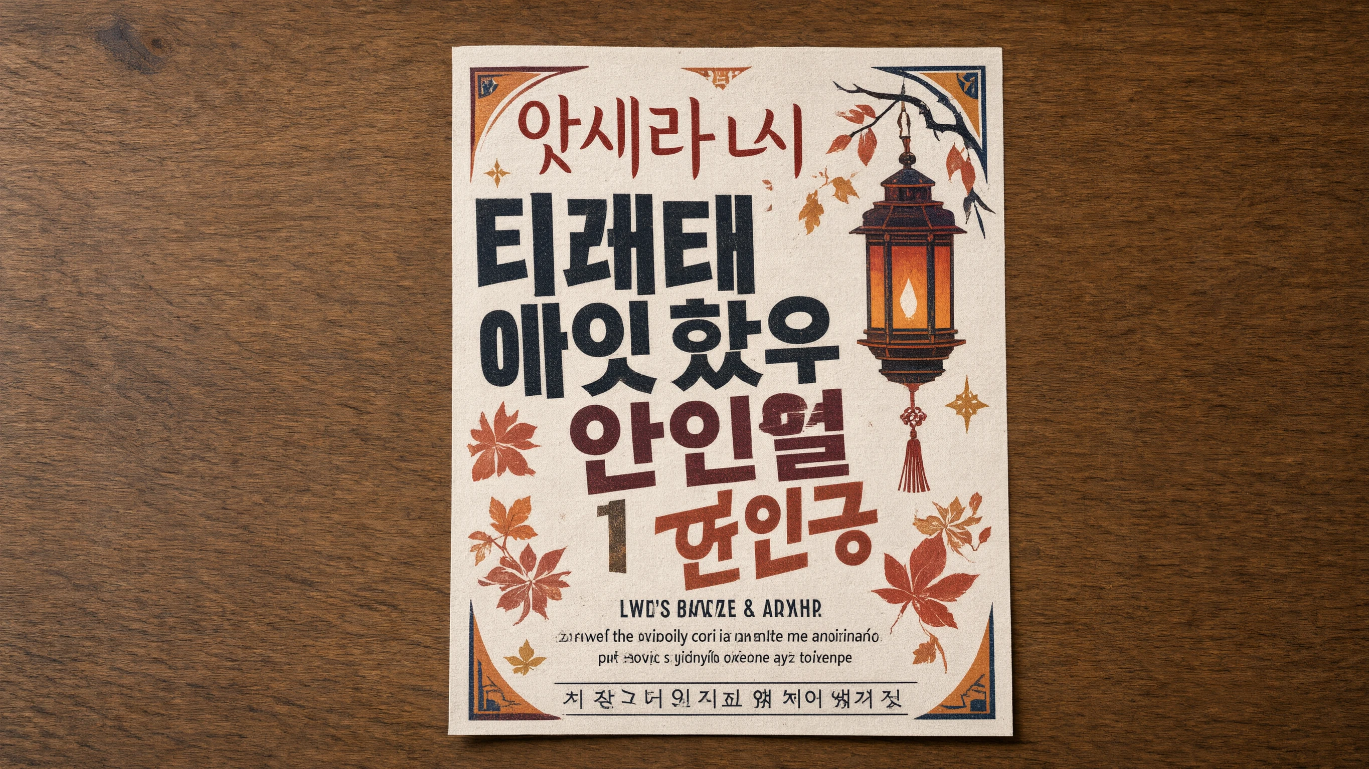 Multilingual festival poster with native in-frame type
